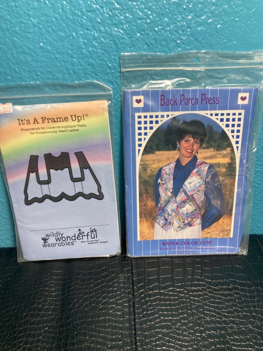 2 Vest Patterns: “It’s A Frame Up”‎ and “Water Color Vest”